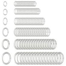 200pcs Stainless Steel Oval Split Rings, Suitable For DIY Jewelry Making, Necklace & Bracelet Crafting