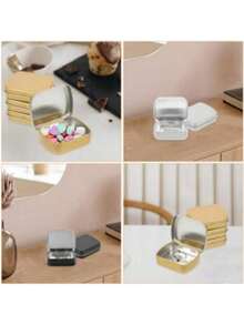 EstiloDACUAN Cajas De Metal De Hojalata Soportes De Almacenamiento De Lata De Almacenamiento De Metal Latas PequeñAs Con Tapas 10Uds(Dorado)VersióN Mejorada - 1 - Ver 5