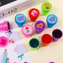 10/20pcs Valentine's Day Mini Self-Inking Stamp Set, Colorful Plastic Stamps With 10 Different Patterns, Great For Children Valentine's Day Party Favors, Classroom Rewards, School Goodie Bag Fillers, Random Colors - Valentine's Day 8 - View 4