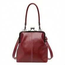 2025 Autumn And Winter New Fashion Retro Suede Material Handbag, Detachable Women's Shoulder Bag, With Button Closure Wallet. Simple Green Crossbody Bag - Red - View 5