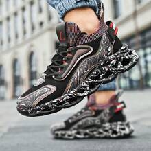 AoPlus Giày thể thao nam thời trang, thoải mái, thoáng khí, giảm sốc, thiết kế chống trượt một chạm, phù hợp cho mọi mùa, thích hợp cho thanh thiếu niên và người lớn chạy bộ hàng ngày. - màu đen - Xem 4