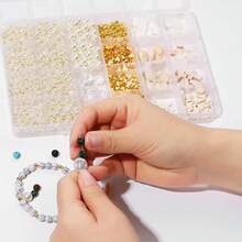 DIY White Faux Pearl Letter & Daisy Pendant Accessories, Jewelry Making Kit