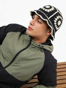 قبعة مصنوعة يدويًا بالكروشيه والتريكو، قبعة دلو مزخرفة بزهرة هيونا المجوفة، خفيفة وقابلة للتنفس للرجال والنساء، مناسبة للارتداء اليومي في الربيع والصيف - متعدد الألوان - مشاهدة 4