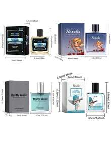 Roxelis 4-Pack Of Men's Spray Perfumes - Calming Floral Scent, Gift Set For Daily Wear, Date Night, Present,Gifts For Men And Women Suitable For Valentine's Day, New Year's Day, Birthdays, Weddings, And Parties,Makeup,Mini Perfume,Quick Ship Items,Free Shipping - nhiều mùi hương - Xem 7