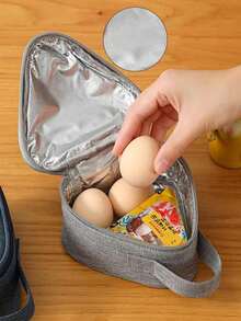 Insulated Lunch Box Tote Bag, Reusable For Students, Thick Aluminum Foil Insulation - Multicolor - View 1