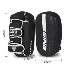 GINGPAI Professional Muay Thai Kick Pad, MMA Sparring Taekwondo Leg Target, Boxing Punching Bag Training Equipment, Curved Kick Shield - Multicolor - View 4