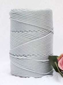 1pc Lightweight Hollow Ramie Yarn, Handmade, High-Quality Polyester Braided Rope, Suitable For Crochet, Bags, Wall Hangings, Carpets, DIY Crafts