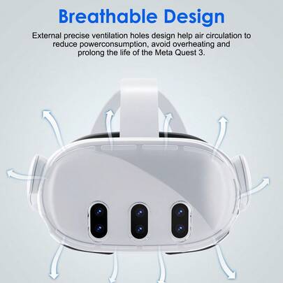 Carcasă de protecție Meta Quest 3 Crystal, accesorii pentru căști VR pentru Quest 3