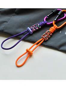 Multi Functional Outdoor Camping Accessories, Woven Rope Keychain With Anti Loss Strap And Kettle Hook, Multi-Functional Hiking Backpack Buckle, Portable Kettle Hanging Rope, Suitable For Hiking, Camping, Cycling, Beach And Other Occasions. ﻿ - Multicolor - View 5