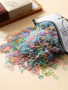 500个/1000个彩色糖果色婴儿发圈，可爱婴儿发绳，婴儿发饰 - 彩色 - 查看 14