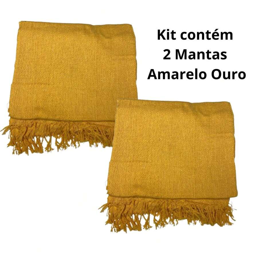 Set Of 2 Luxury Giant Sofa Throws 120x210 Decorative Protective Sofa Covers - Yellow - View 1