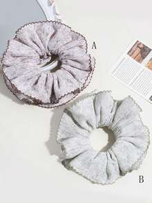 1pc Women's Fashionable & Elegant 16cm Oversized Fluffy Hair Scrunchie, Warm For Everyday Wear In Spring, Autumn & Winter Head Accessories