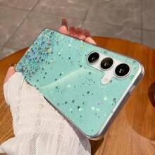 闪亮手机壳，兼容三星 Galaxy A17、A07、A14、A15、A16 5G、A26、A36、A56、A55、A35、A25、A05S，硅胶软壳全包，也适用于 S25、S24、S23、S22、S21、S20、S25 FE、S24 Plus、S22 Ultra，后盖设计，男女皆宜。 - 綠色 - 查看 4