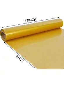 EstiloTendenciaRollos De Vinilo Dorado Para Planchar, 12 X 8 Pies, Vinilo  Brillante Para CamisetasCalidad PremiumVersióN Mejorada - E5 - Ver 7