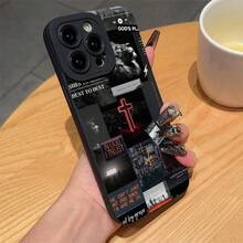 Cross Pattern Phone Case, Anti-Drop Cellphone Protective Case, Total Protective Shockproof Mobile Phone Cover For IPhone,Suitable For IPhone17 Air - Black - View 4