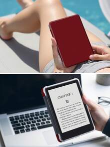 Kindle 6英寸第11代（2024年和2022年发布）电子书保护套 - 超薄透明TPU后盖，带自动唤醒/睡眠功能，也适用于Kindle Paperwhite第12代（2024年发布），可定制，适合日常使用和节日送礼 - 彩色 - 查看 9
