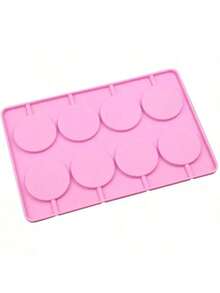 1pc/2pcs 8-Cavity Round Galaxy Lollipop Silicone Mold DIY Candy, Biscuit, Chocolate Lollipop And Cake Decoration Mold, DIY Candy, Suitable For Christmas Parties And Children's Birthdays And Other Activities - Pink - View 7