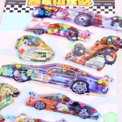 3D Water Sticker Racing Car Toy, Children's Reward Liquid Quicksand Crystal Small Sticker Painting - Tanned Kitty/Sticker>Candy/Kitten/Kids