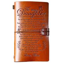 Daughter Gift From Mom, To My Daughter Leather Journal, 140 Page Refillable Writing Journal, Christmas Birthday Gifts For Daughter From Mom, Mother Daughter Gifts For Adults Daughter - To My Daughter - 查看 8