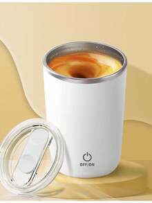 多种颜色可选，自动搅拌杯，电动便携咖啡杯，防溢设计，无需加热，可搅拌液体，适用于办公室、厨房、旅行，以及牛奶和可可饮料。耐用饮用杯，是馈赠亲友或办公室节日礼物的理想之选。无需加热，搅拌杯 - 彩色 - 查看 8