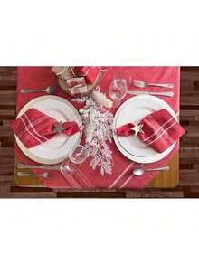 Table Mat - Rouge (rouge et bleu clair) - Voir 9