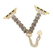 全新表带，兼容 4/5/6/7/8/SE，新款手镯式表带，女士银色手镯式表带，采用钻石花朵设计，搭配螺旋金属表带，兼容 38/40/41/42/44/45/46/49毫米表带，兼容 Ultra/SE/1/2/3/4/5/6/7/8/9/10系列，时尚优雅，适合日常、休闲、商务场合。