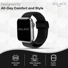 Solace Bands Imperium Adapt Wide Adjustable Nylon Braided Watch Band - Compatible With All Watches - Solace Watch Bands For Women & Men - Smart Watches Band Series 11-1, Ultra, SE - SlateBlue - Xem 9
