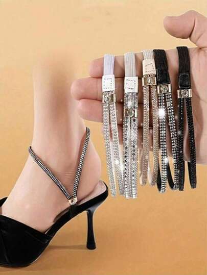 1 Pair Of Women's High Heels Shoelaces, Elastic Unknotted Shoelaces, Multi-Color Elastic Laces Without Laces, Multi-Color Replacement Shoelaces INS Style Multi-Function Thick-Soled Mules Accessories, Shoe, Spring Summer Picks, Brides Maid Gifts, Room, Bedroom Decor, Bedroom Decor, Beach, Travel, For Men, For Women, Vacation,Women's Day,Travel Essentials,Wedding Favours,Y2k,Bedroom,Car Accessories Women,Kitchen Decor,Cute Stuff