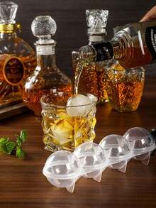 1/2个DIY冰球制作器，懒人造型冰球制作器，可制作4个透明圆形冰球 - 彩色 - 查看 9