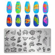 1pc Nail Art Templates Stamping Plate Design Flower Animal Rabbit New Year Nail Art Stamp Printing Stencil Stainless Steel