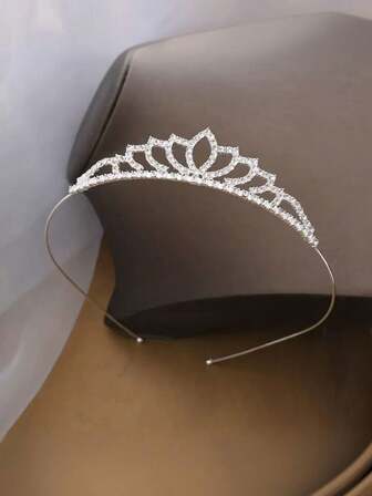 1 st elegant huvudbonad i älvstil, glamorös kristallkrona för hår, födelsedagsfesttillbehör för flickor, fotorekvisita, scendekor