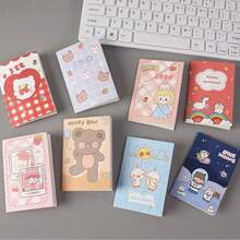 20本极简卡通迷你口袋笔记本，软封面便签本，幼儿园及小学学生奖励/礼物，内含16页 - 多色隨機 - 查看 8