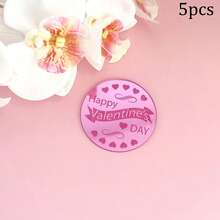 5个/10个/20个装亚克力金色爱心纸杯蛋糕装饰插牌，增添浪漫氛围，适用于情人节、婚礼装饰和烘焙用品 - 彩色 - 查看 36