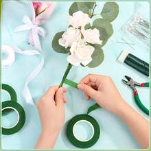 6pcs Flower Arranging Tool Set, Including Rose Thorn Remover, Pruning Shears, 1 Pair Gloves, And 3 Rolls Floral Tape, Suitable For Valentine's Day, Gifts, Flower Shops, And Weddings - Multicolor - View 9