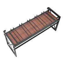 SENDERPICK Wine Racks With 5 Stem Glass Holder Wall-Mounted Wine Rack Rustic Metal Hanging Wine Holder - 黑色 - 查看 6