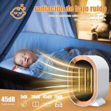 Calentador de Cerámica Eléctrico Portátil, 1200 W Calentadores Electricos para Hogar, Calentador de Regulable de Calefactores Eléctricos con Protección Contra Sobrecalentamiento,Color al azar - por defecto - Ver 5