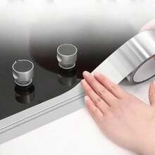 2 Rolls, Waterproof Sink Sticker, Self-Adhesive Waterproof Aluminum Foil Tape, Countertop Anti-Mold Tape, Heat Insulation Aluminum Foil Tape, Kitchen And Bathroom Accessories (Random Style) - Aluminum Foil Waterproof Tape - View 7