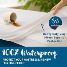 Guardmax Heavy Duty Vinyl Full Zippered Mattress Encasement - Waterproof &Amp; Breathable Mattress Protector - Comfortable, Soft, And Noiseless Zippered Bedding - Dust Mite Proof (54 X 75 X 9) - ColorM - 查看 4