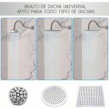 fdgcBrazo y Chapetón de Acero Inoxidable para Regadera de DuchaCuello de Cisne de Arco Alto en Forma de S Tubo Prolongador de Acero Inoxidable para Duchas Altas 21 Pulgadas Cromo MX-CV-50038ser - Cromo 54CM - Ver 5