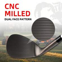 WUDAY 黑蝎锻造高抛挖起杆 - 右手款，CNC精密加工，52°、56°、60°高尔夫球杆，耐用不锈钢杆身和橡胶握把，适用于沙坑/草地 - 黑色 - 查看 2