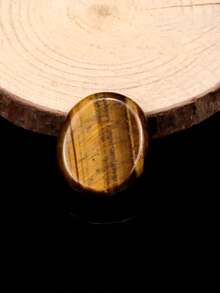 2件天然紫水晶和虎眼石雕刻拇指按摩石，手工椭圆形拇指按摩放松掌石套装 - 彩色 - 查看 9