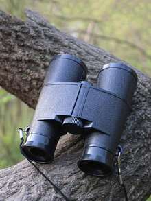 6x35 便携式户外双筒望远镜，高清黑色双筒望远镜，固定焦距塑料镜身，狩猎装备，露营和旅行必备