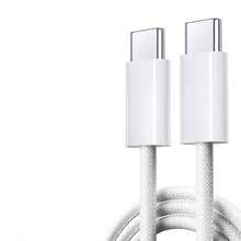 Paquete de 4 cables de carga rápida USB-C a Tipo-C trenzados de nailon, compatibles con 17 Pro Max/17 Pro/17/16/15 Pro Max/15 Pro/15 - Rosa, Azul, Morado, Gris - Multicolor - Ver 16