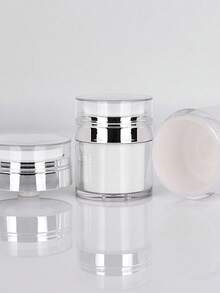 1pc Pump Vacuum Cream Bottle, Full Coverage Lotion Pump Container And Portable Cosmetic Travel Dispenser - Multicolor - View 3