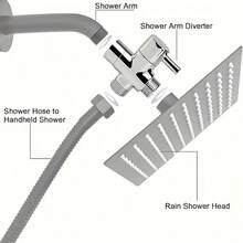 1pc Shower Diverter Valve - Metal Valve, Faucet Turning Valve, Suitable For Kitchen And Bathroom Sink, Bathroom Faucet Parts, G1/2 Shower Diverter Chrome Plated, Chrome Plated Shower Arm Switch Valve G1/2 Thread - Universal Bathroom Replacement - Silver - View 3