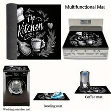 (Bán chạy!!!) 1 tấm lót bảo vệ bếp phẳng, bằng cao su chống trượt, chịu nhiệt, thích hợp cho bếp từ, bếp kính, tấm lót đa chức năng chống trầy xước, cũng có thể dùng làm tấm lót chuột cho lò nướng, máy giặt và máy sấy, cũng như trang trí nhà bếp. - Nhiều màu - Xem 10