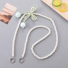 夏季新款珍珠链女士包包挂饰，甜美百搭钥匙扣，防丢吊坠，手机壳配件 - 彩色 - 查看 14