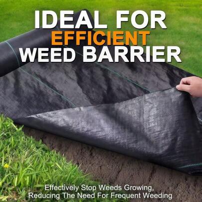 10 Varieties Heavy Duty Black Control Landscape Fabric, UV Resistant Polypropylene Ground Cover For Greenhouse, Garden, Fruit, Vegetable, Lawn And Patio