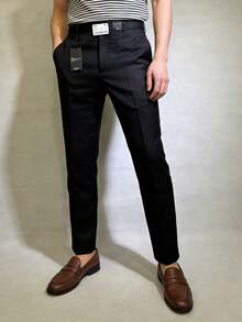 Men's Tailored Dress Pants - 黑色 - 查看 3
