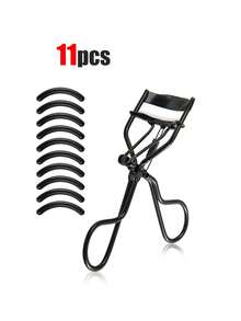 16pcs/11pcs/10pcs Eyelash Curler Set, Stainless Steel Material, Wide Mouth Design, Easy To Create Long-Lasting Curled Lashes, Professional Makeup Artist Essential Tool,Giveaways,Travel,Cheap Stuff,Travel Essential - Black - View 9